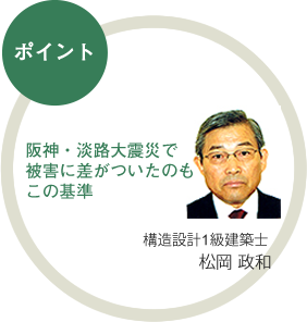 阪神・淡路大震災で 被害に差がついたのもこの基準